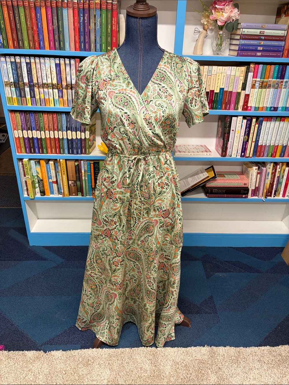 Loft size xs floral faux wrap dress